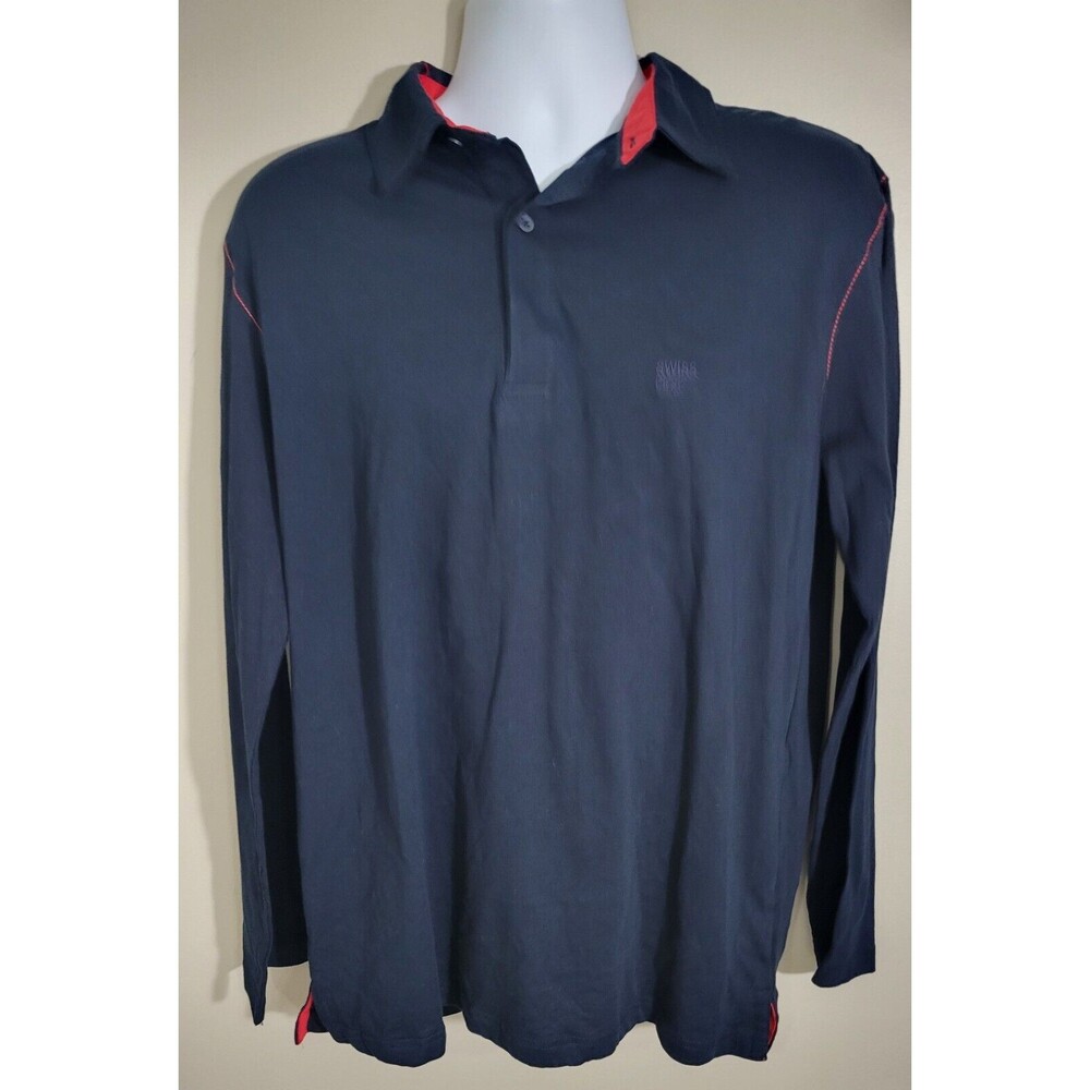 Zimmerli Shirt Mens  Long Sleeve Polo Swiss First Cotton Large Black